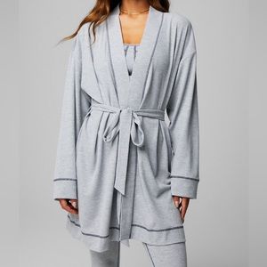 Fabletics Grey Waffle Robe